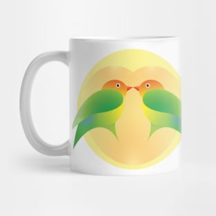 Lovebirds kissing Mug